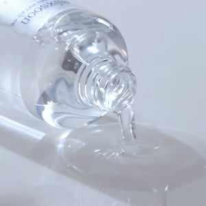 Clear bottle with a dropper on a white background