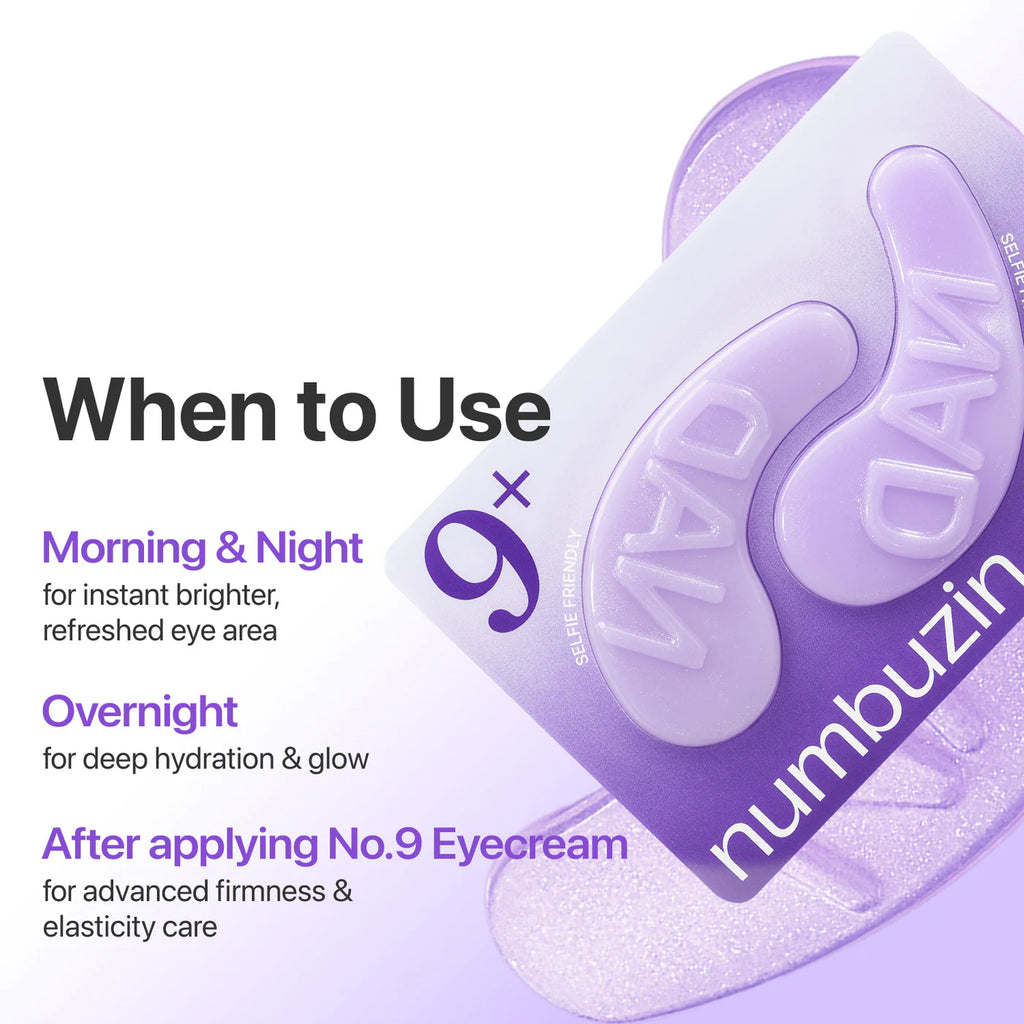 No.9 NAD+ Collagen Under Eye Patches (5 Pairs)