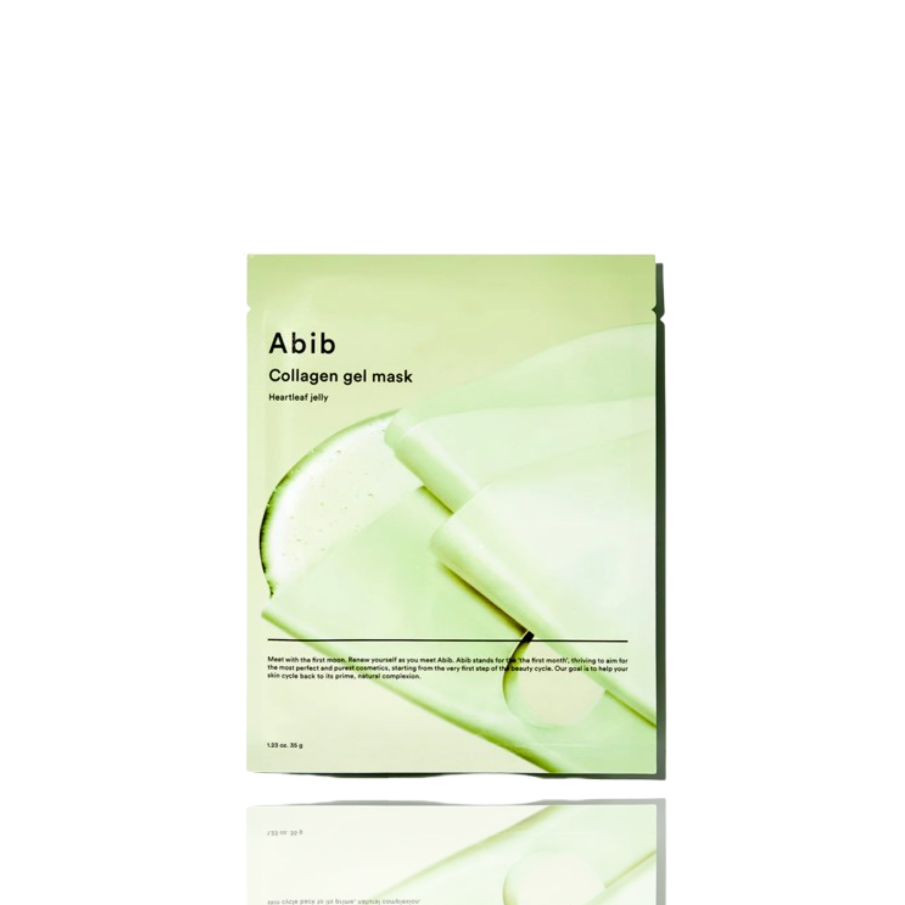 Abib collagen gel mask packaging on a white background