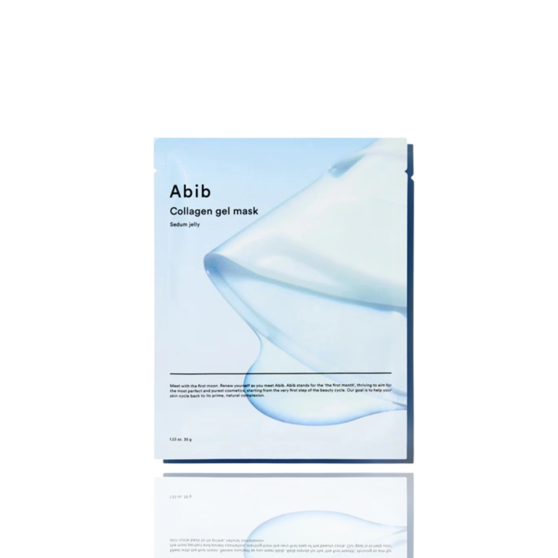 Abib collagen gel mask packaging on a white background