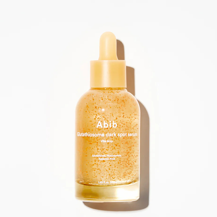 Serum bottle with dropper labeled 'Abib' on a white background