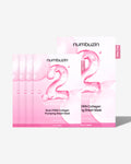 Packaging of numbuzin DRN Collagen Sheet Mask with pink and white design.