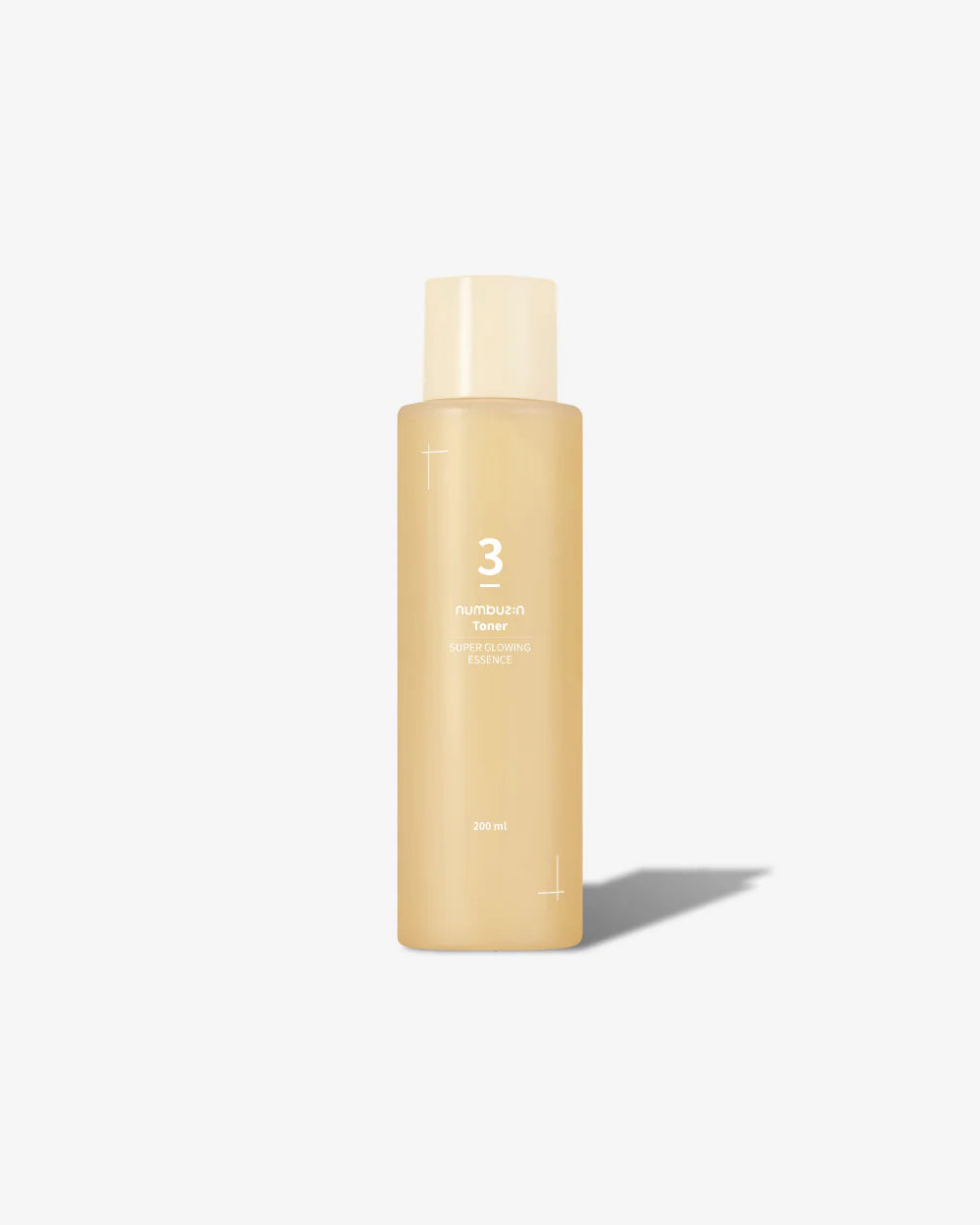 Beige bottle labeled '3' on a white background