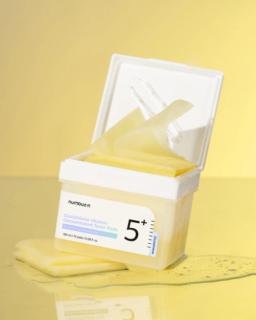 Packaging of humburt+ skincare product on a yellow background