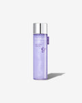Purple bottle with silver cap on a white background