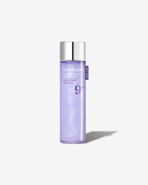 Purple bottle with silver cap on a white background