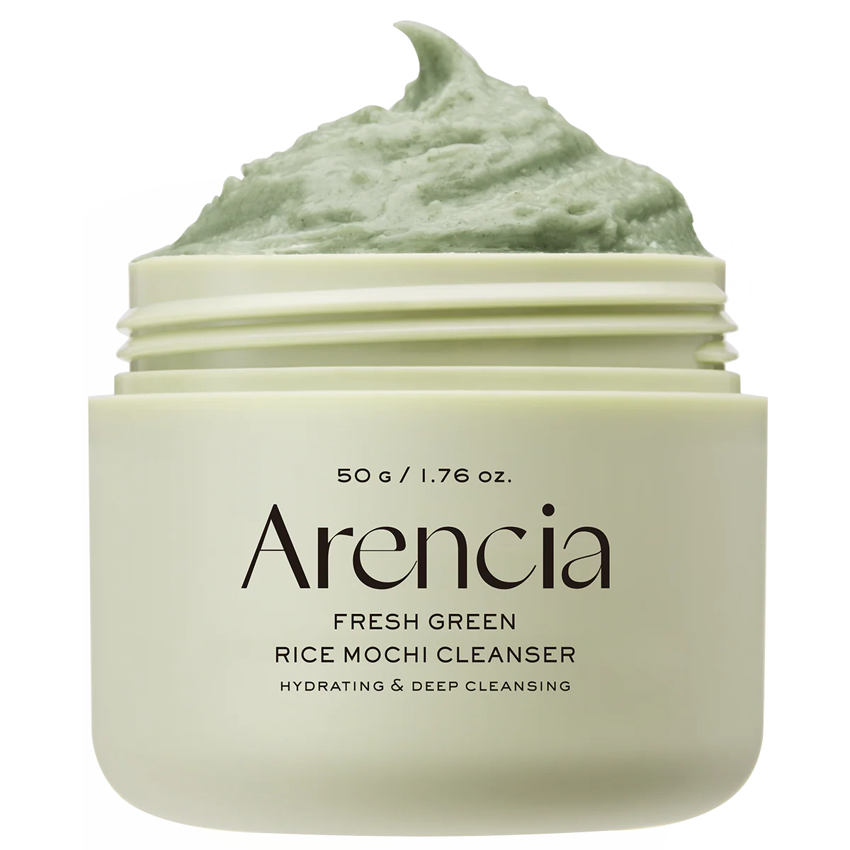 Arencia Fresh Green Rice Mochi Cleanser, Gentle Daily Cleanser for Acne-Prone Skin, 1.76oz / 4.23oz