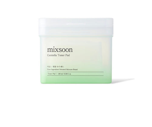 Packaging of mixsoon Centella Toner Pad on a white background