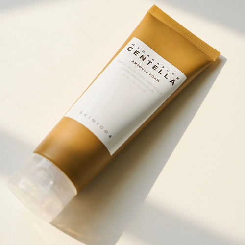 Skinto Madagascan Centella Ampoule Foam tube on a light background
