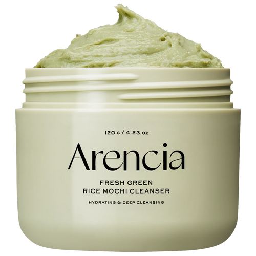 Arencia Fresh Green Rice Mochi Cleanser, Gentle Daily Cleanser for Acne-Prone Skin, 1.76oz / 4.23oz